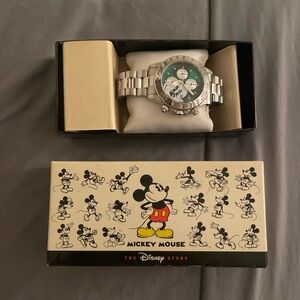 Disney Silver and Green Watch Set